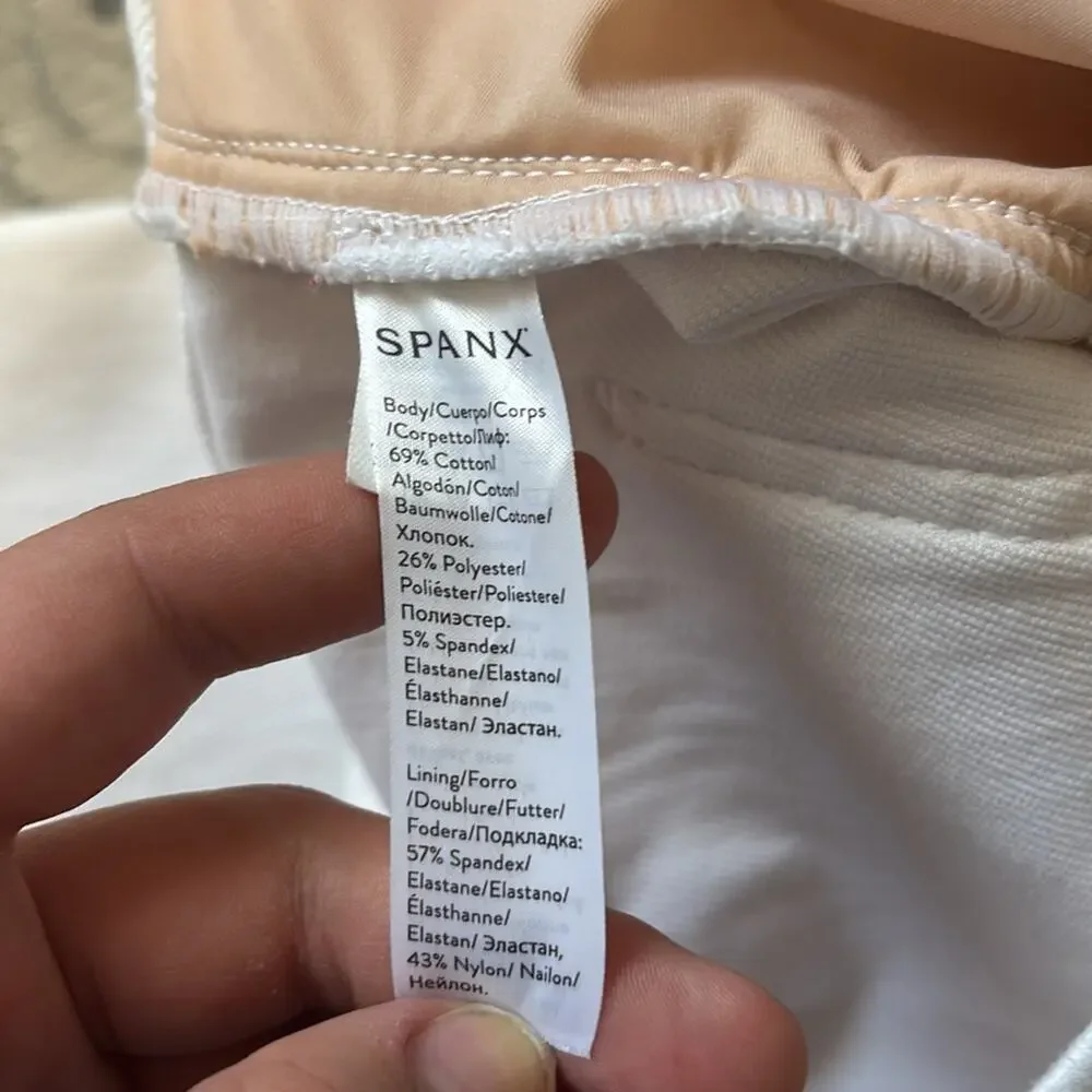 SPANX White Pull On Shaping Jeans Pants Size M